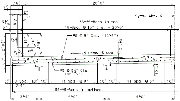 751.40 general superstructure-HS20 modified (40ft0in ROADWAY - 5 GIRDER).gif