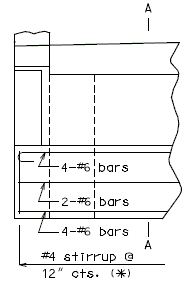 751.30 stub bents (non-integral) stub bent embedded in rock part elevation.gif