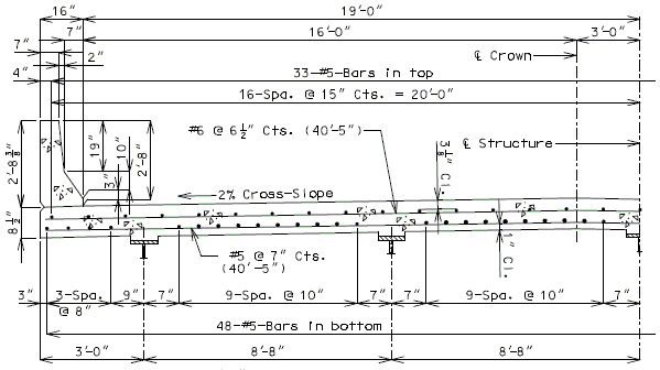 751.40 general superstructure-HS20 (38ft0in ROADWAY - 5 GIRDER)(unsymmetrical).gif