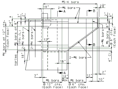 751.40 Reinf End Bent Wing Typ Elevation.gif