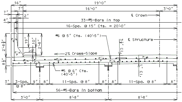 751.40 general superstructure-HS20 modified (38ft0in ROADWAY - 5 GIRDER)(unsymmetrical).gif