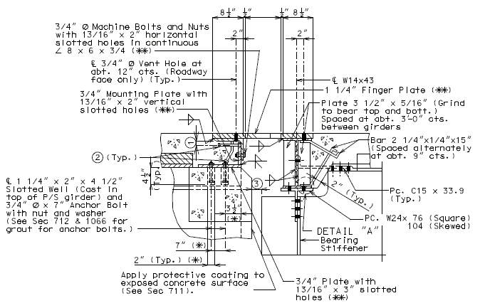 751.13 Finger Plate Expansion Joint- Int Bent- Part Section Thru Expansion Device- Prestress to Steel.gif