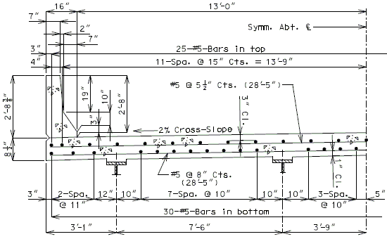 751.40 general superstructure-HS20 (26ft0in ROADWAY - 4 GIRDER).gif