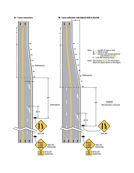File:UPDATED Fig3B-14 ExamplesOfApplicationsOfLaneReductionTransitionMarkings.png