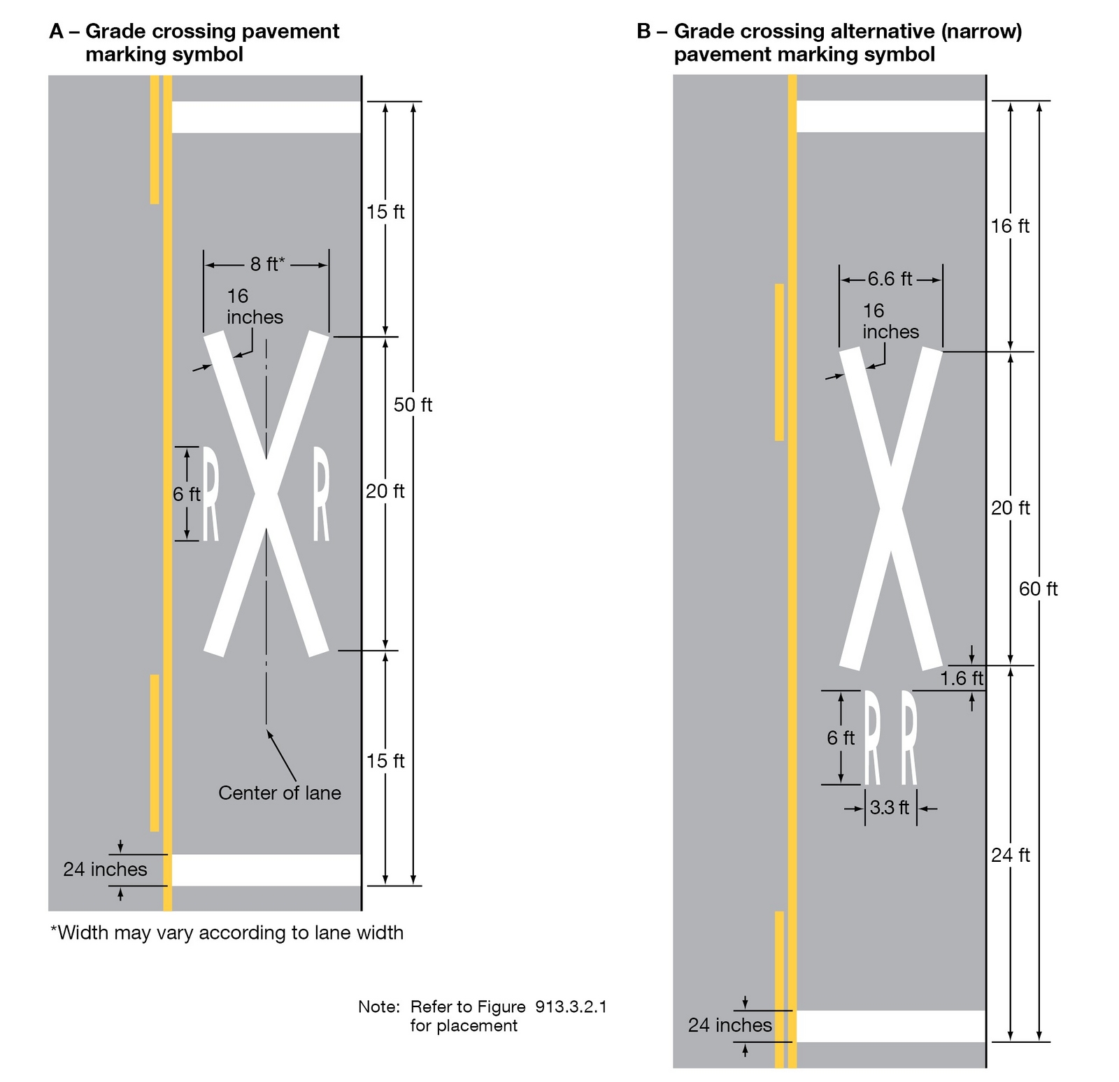 913.3 Markings (MUTCD Chapter 8C) - Engineering_Policy_Guide