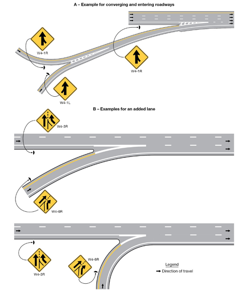 File:Fig2C-12 ExamplesofMergeandAddedLaneSignPlacementforEnteringRoadways.png